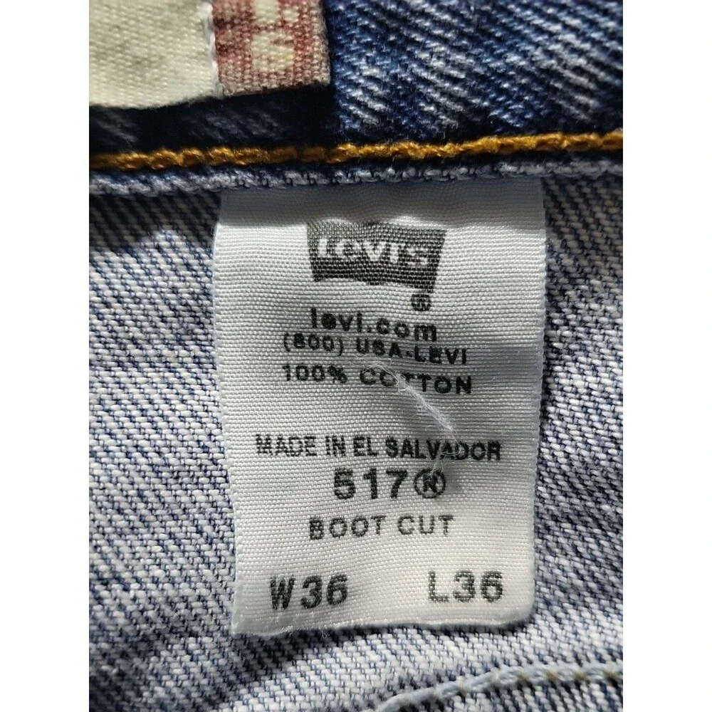 Levi's 517 Boot Cut Light Denim Jeans Men Size 36 x 36